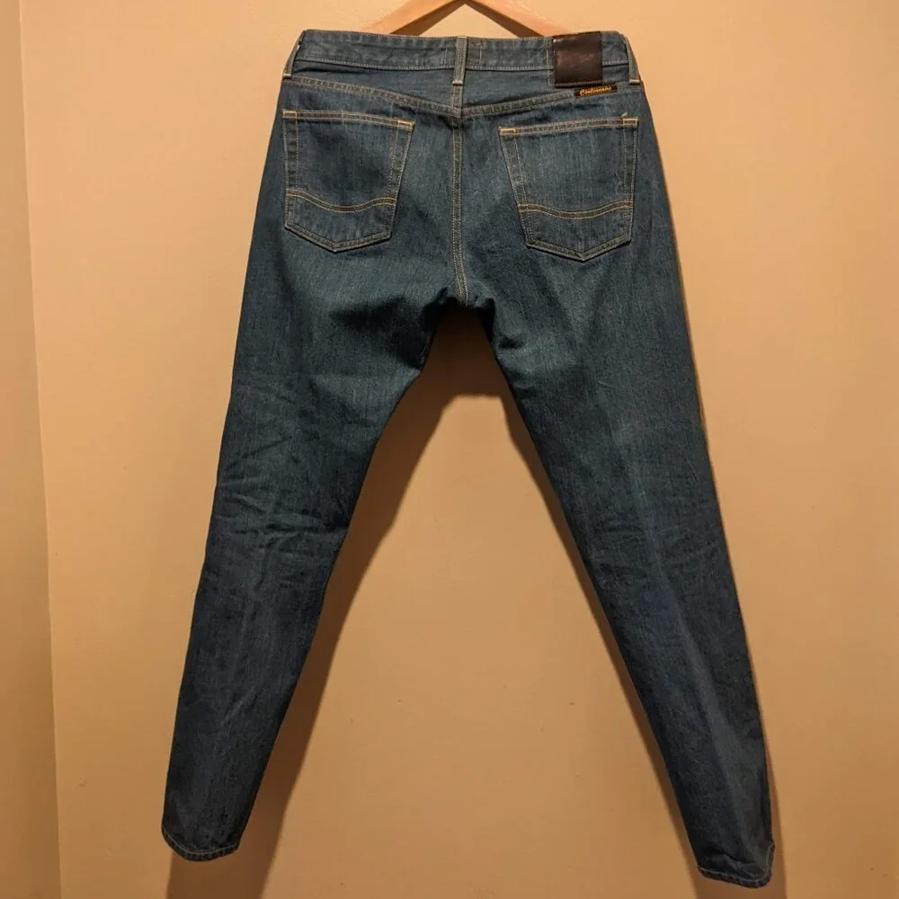 Civilianaire Gold Japanese Selvedge Denim Slim Jeans Size 32 Blue Dark Wash - Picture 2 of 14